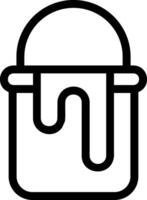 Paint Bucket Line Icon vector