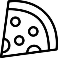 Pizza Slice Line Icon vector