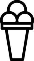 Ice Cream Line Icon vector