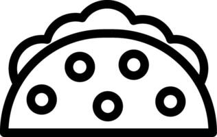 Taco Line Icon vector