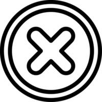 Cancel Line Icon vector
