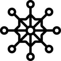 Snow Flake Line Icon vector