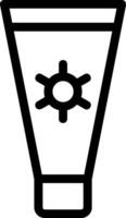 Sun Cream Line Icon vector