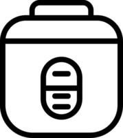 Rice Cooker Line Icon vector