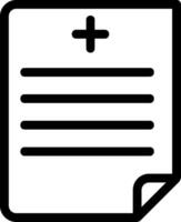 Medical Record Line Icon vector