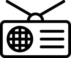 Radio Line Icon vector