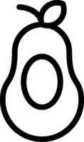 Avocado Line Icon vector