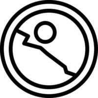 Falling Rocks Line Icon vector