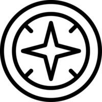 Compass Line Icon vector