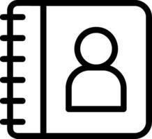 Contact Book Line Icon vector