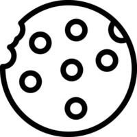 Cookie Line Icon vector