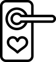 Doorknobe Line Icon vector