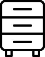 Cupboard Line Icon vector