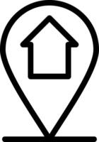 Home Location Line Icon vector