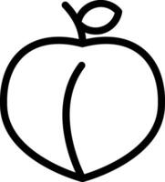 Peach Line Icon vector