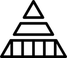 Pyramid Line Icon vector