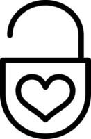 Pad Lock Line Icon vector