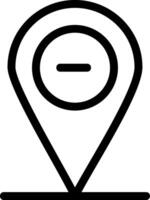 Pin Location Line Icon vector