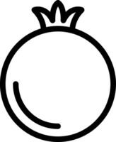 Pomegranate Line Icon vector