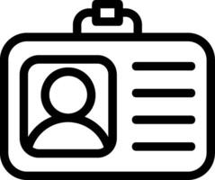 Id Card Line Icon vector