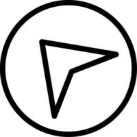 Navigation Line Icon vector