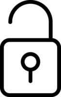 Open Lock Line Icon vector