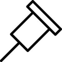 Push Pin Line Icon vector