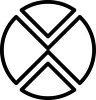Pie Chart Line Icon vector