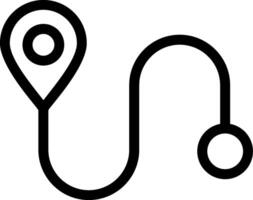 Route Line Icon vector