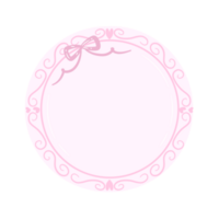Pink frame circle shape png