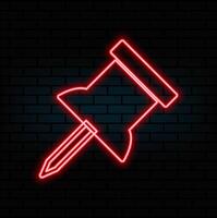 Outline neon repair icon. Glowing neon wrench and hammer sign, service tool pictogram. Repair and maintenance, build and construction, restoration and reconstruction.. vector