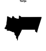 Tarija department blank outline map vector