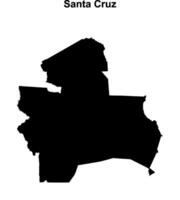 Santa Cruz department blank outline map vector