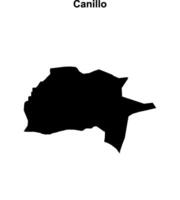 Canillo parish blank outline map vector