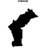Cabinda province blank outline map vector
