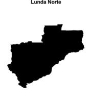 Lunda Norte province blank outline map vector