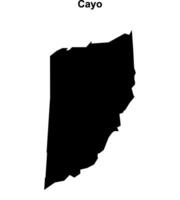 Cayo district blank outline map vector