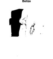 Belize district blank outline map vector