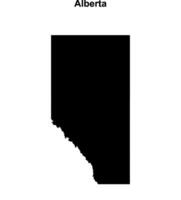Alberta blank outline map vector