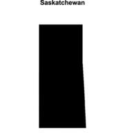 Saskatchewan blank outline map vector