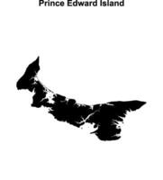 Prince Edward Island blank outline map vector