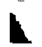 Yukon blank outline map vector