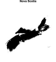 Nova Scotia blank outline map vector