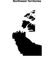 Northwest Territories blank outline map vector