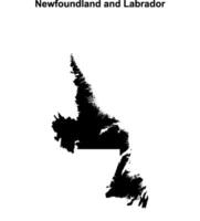 Newfoundland and Labrador blank outline map vector