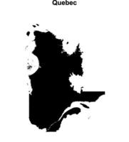 Quebec blank outline map vector
