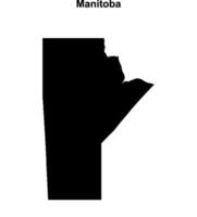 Manitoba blank outline map vector