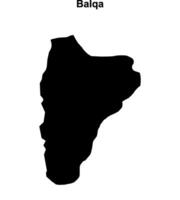Balqa governorate blank outline map vector