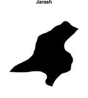 Jarash governorate blank outline map vector