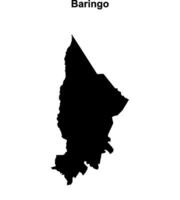 Baringo county blank outline map vector